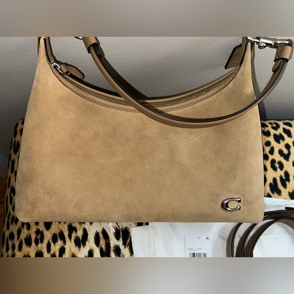 Coach Juliet Shoulder bag in Suede Peanut Tan - Picture 7 of 15